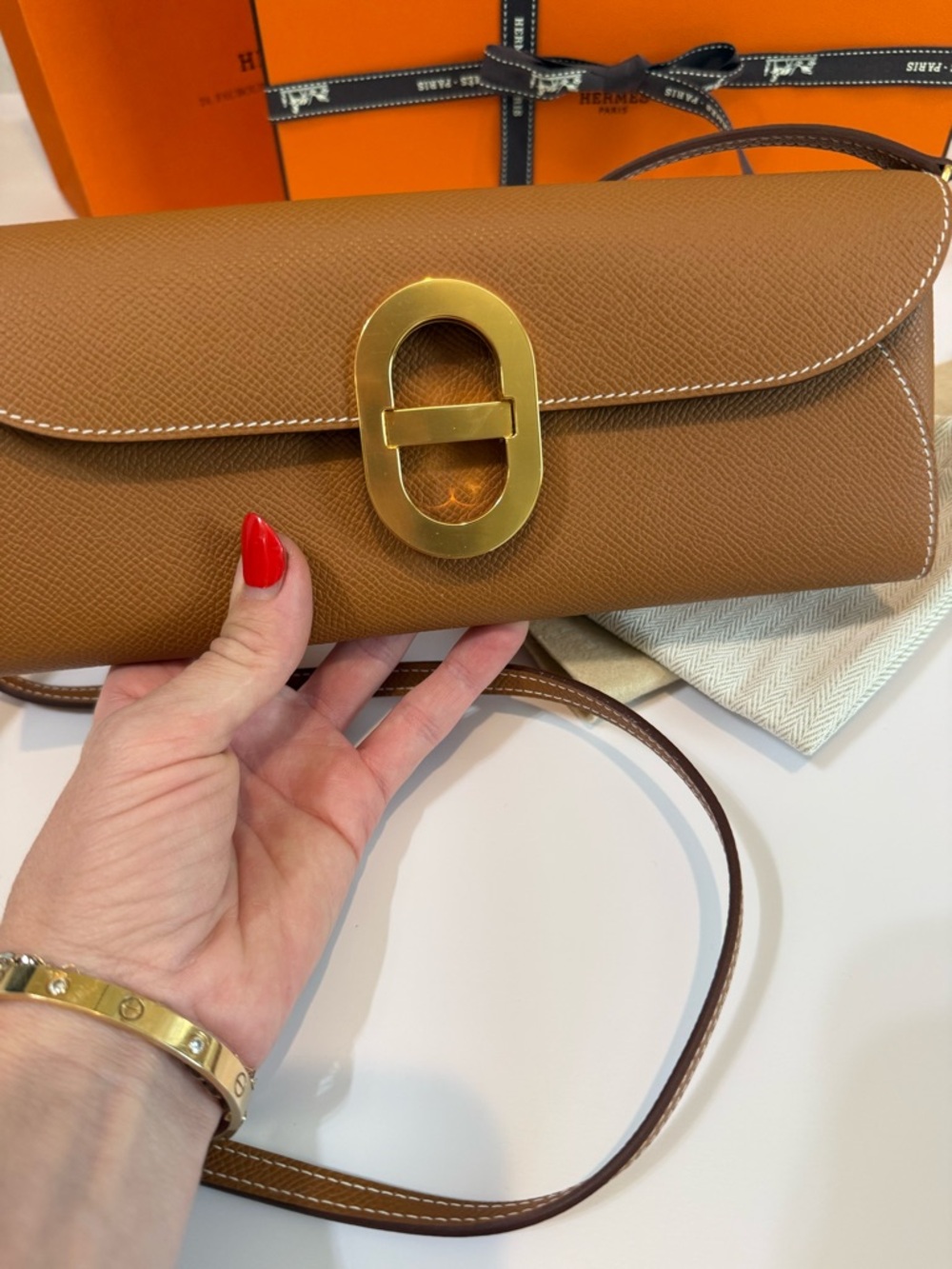 NWT Hermès Maillon To Go Wallet Purse in epsom “gold” chaine d’ancre - Picture 3 of 10